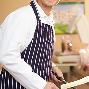 Apron (blue & white)